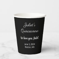 Lettres douces : Blanc sur Quinceanera Noir