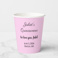 Lettres douces : rose sur Quinceanera Noir
