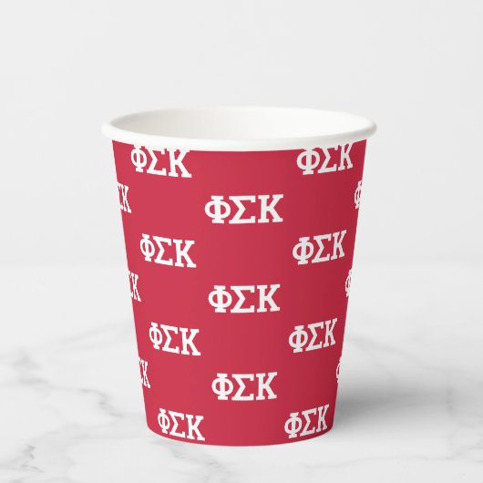 Gobelets En Papier Lettres Phi Sigma Kappa (Recto)