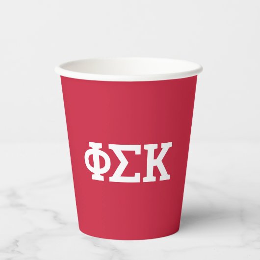 Gobelets En Papier Lettres Phi Sigma Kappa (Recto)