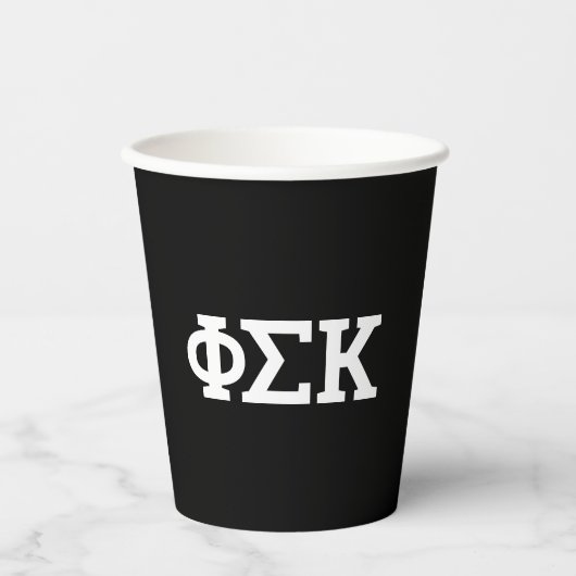 Gobelets En Papier Lettres Phi Sigma Kappa (Recto)
