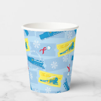 Gobelets En Papier L'Express polaire | Retro Train & Ticket Motif