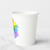 Gobelets En Papier LGBTQ Brushstrokies arc-en-ciel (Verso)