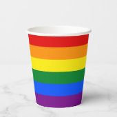 Gobelets En Papier LGBTQ & Pride - drapeau de progression arc-en-ciel (Verso)