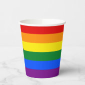 Gobelets En Papier LGBTQ & Pride - drapeau de progression arc-en-ciel (Gauche)