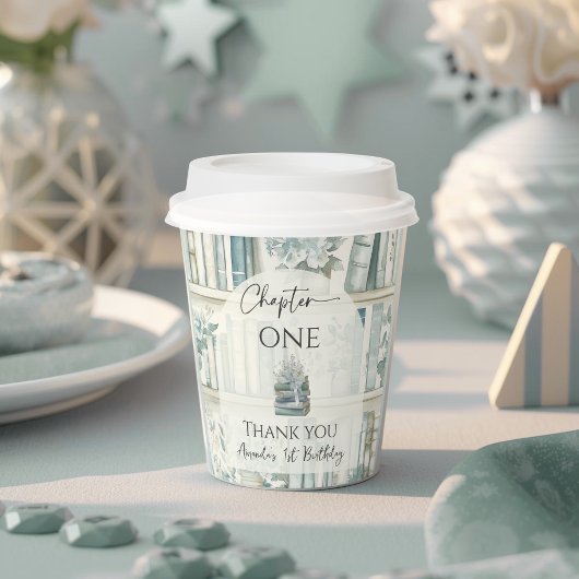 Gobelets En Papier Library Chapter ONE Blue Boy Book 1st Birthday