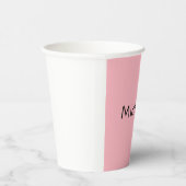 Gobelets En Papier Light Pink Professional Unique Casual Handwriting (Droite)