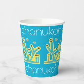 Gobelets En Papier Lights Latkes Chanukah 8 oz. (Gauche)