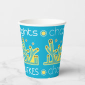Gobelets En Papier Lights Latkes Chanukah 8 oz. (Recto)