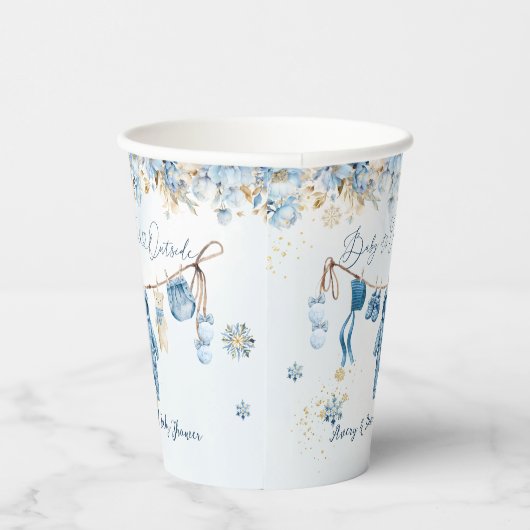 Gobelets En Papier Ligne bleueLigne froide à l'extérieur bébé garçon  (Droite)