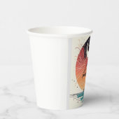 Gobelets En Papier Ligne Boho Surreal Moon & Umrella (Droite)