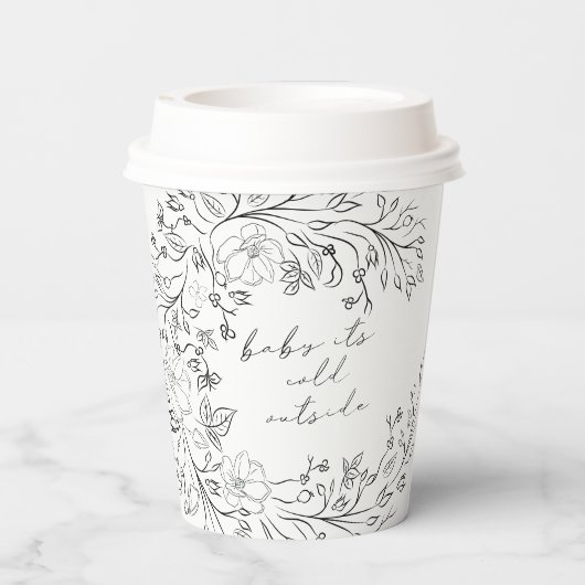 Gobelets En Papier Ligne florale lunaire en lunettes d'art Wreath Bab (Verso)