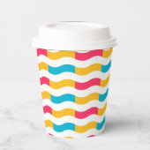 Gobelets En Papier Lignes colorées (Gauche)