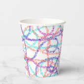 Gobelets En Papier lignes de couleurs (Verso)