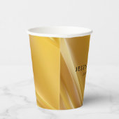 Gobelets En Papier Lignes diagonales de gradient or (Droite)
