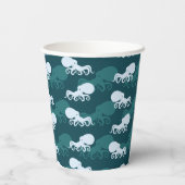 Gobelets En Papier Lignes Du Motif Octopus (Verso)