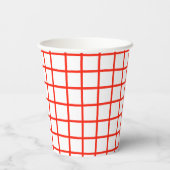 Gobelets En Papier Lignes Grille tracée main-tiré Rustique Whimsical (Verso)