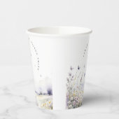 Gobelets En Papier Lilac Fleur sauvage Butterfly Field Mariage paysag (Gauche)