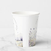 Gobelets En Papier Lilac Fleur sauvage Butterfly Field Mariage paysag (Droite)