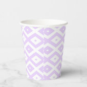 Gobelets En Papier Lilac motif de diamants violet et blanc (Droite)
