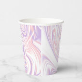 Gobelets En Papier Lilac rose Moderne Abstrait en marbre liquide (Droite)