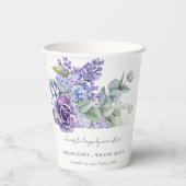 Gobelets En Papier Lilac Succulent Eucalyptus Botanical Bunch Mariage (Verso)