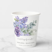 Gobelets En Papier Lilac Succulent Eucalyptus Botanical Bunch Mariage (Recto)