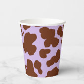 Gobelets En Papier Lilac Sud Purple et peau Brown de vache Imprimer (Verso)