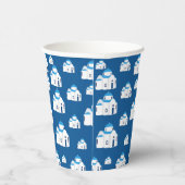 Gobelets En Papier L'île grecque Santorin Blue Dome (Droite)