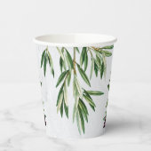 Gobelets En Papier L'île méditerranéenne grecque Feuille d'olive (Gauche)