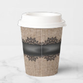 Gobelets en papier lin et dentelle (Droite)