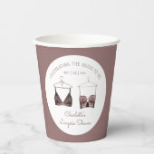 Gobelets En Papier Linge de lingerie en dentelle noire et rose pour e (Recto)