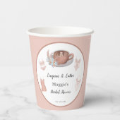 Gobelets En Papier Lingerie & Lattes Shower de Mariage (Verso)