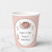 Gobelets En Papier Lingerie & Lattes Shower de Mariage (Recto)