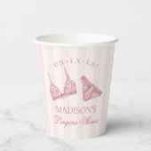 Gobelets En Papier Lingerie rose pastel sous la douche pour enterreme (Verso)