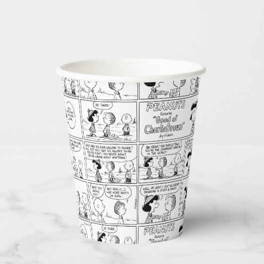 Gobelets En Papier Linus raconte Lucy Elle est Crabby (Recto)