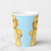 Gobelets En Papier Lion Baby shower bleu (Gauche)