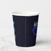 Gobelets En Papier Lion bleu Menorah (Droite)