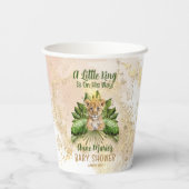 Gobelets En Papier Lion Cub Un Petit Roi Est En Chemin Baby shower (Verso)