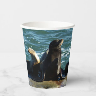 Gobelets En Papier Lions de la mer de San Diego