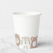 Gobelets En Papier Lions Tigres et ours Baby shower animal (Verso)