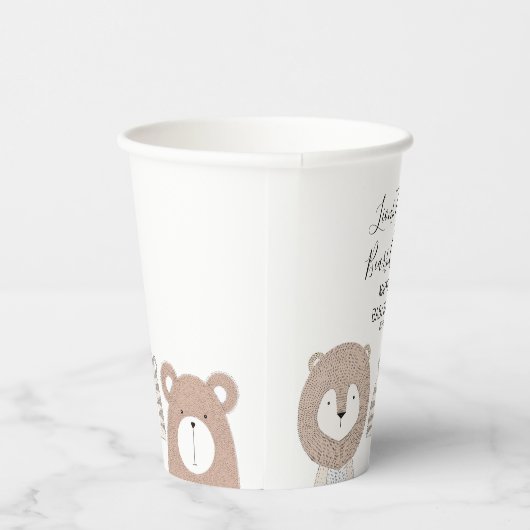Gobelets En Papier Lions Tigres et ours Baby shower animal (Droite)