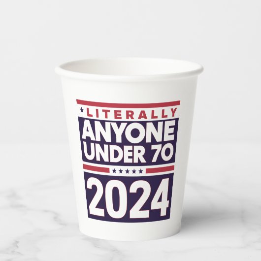 Gobelets En Papier Littéralement N'Importe Qui D'Autre Élection Du Pr (Recto)