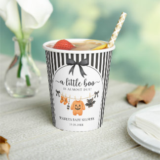 Gobelets En Papier Little Boo Corde à Linge Baby Shower