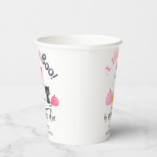 Gobelets En Papier Little Boo est presque attendu baby shower rose (Droite)