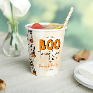 Gobelets En Papier Little Boo Halloween 1er anniversaire
