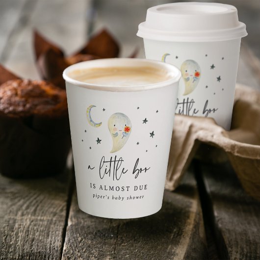 Gobelets En Papier Little Boo Halloween Ghost Baby Shower