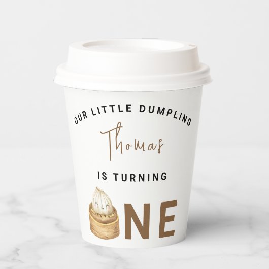 Gobelets En Papier Little Chinese dumpling first Birthday Party (Recto)