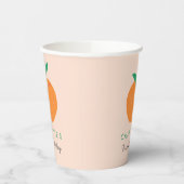 Gobelets En Papier Little Cutie Orange Premier Anniversaire Coupes de (Gauche)