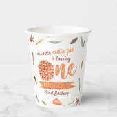 Gobelets En Papier Little Cutie Pie Automne 1er Anniversaire (Recto)